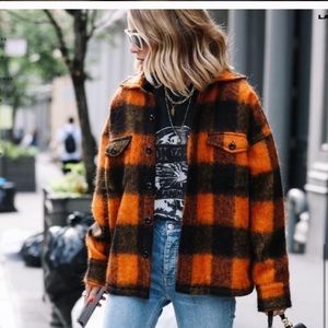 Anine Bing Samone Plaid Flanel Jacket
